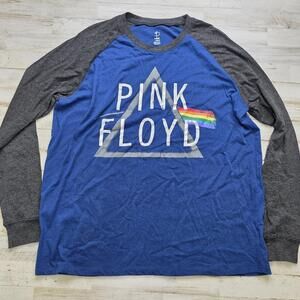 Men's XL Official Merch Branded Pink Floyd Raglan Long Sleeve Graphic Tee